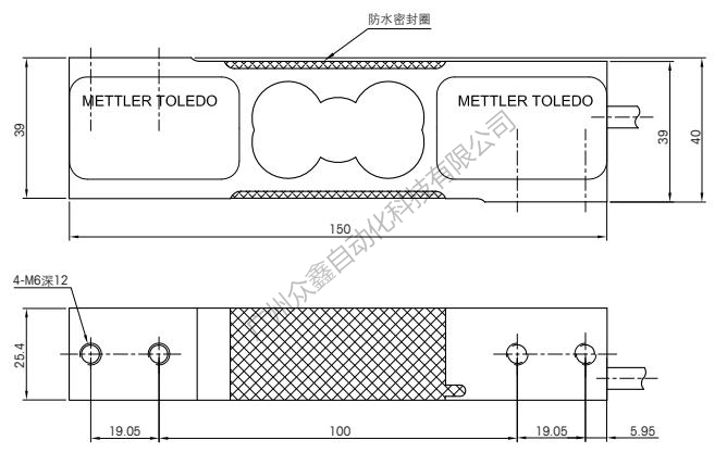 梅特勒托利多 MT1041-10kg稱(chēng)重傳感器安裝尺寸