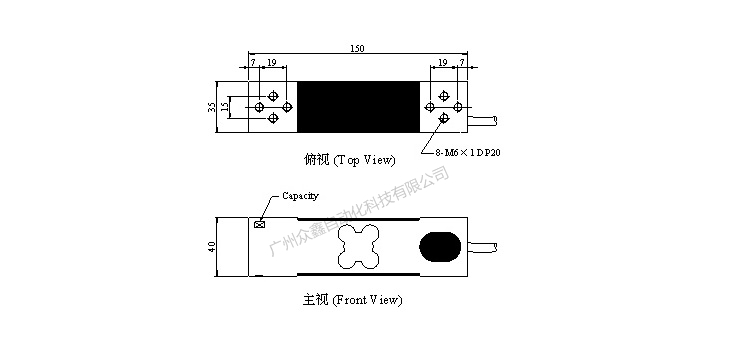臺灣mavin NA2-60kg稱重傳感器產(chǎn)品尺寸